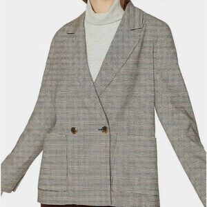 Sanctuary Heritage Plaid Oversized Boyfriend Blazer | S